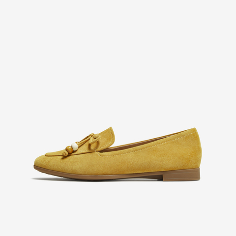 百思图2025秋季新款乐福鞋时尚简约通勤粗跟女单鞋TRW39CA5