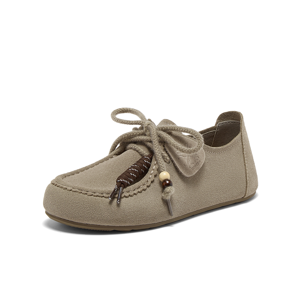 百思图2025秋季新款勃肯鞋时尚复古休闲平跟女单鞋B9732CM5