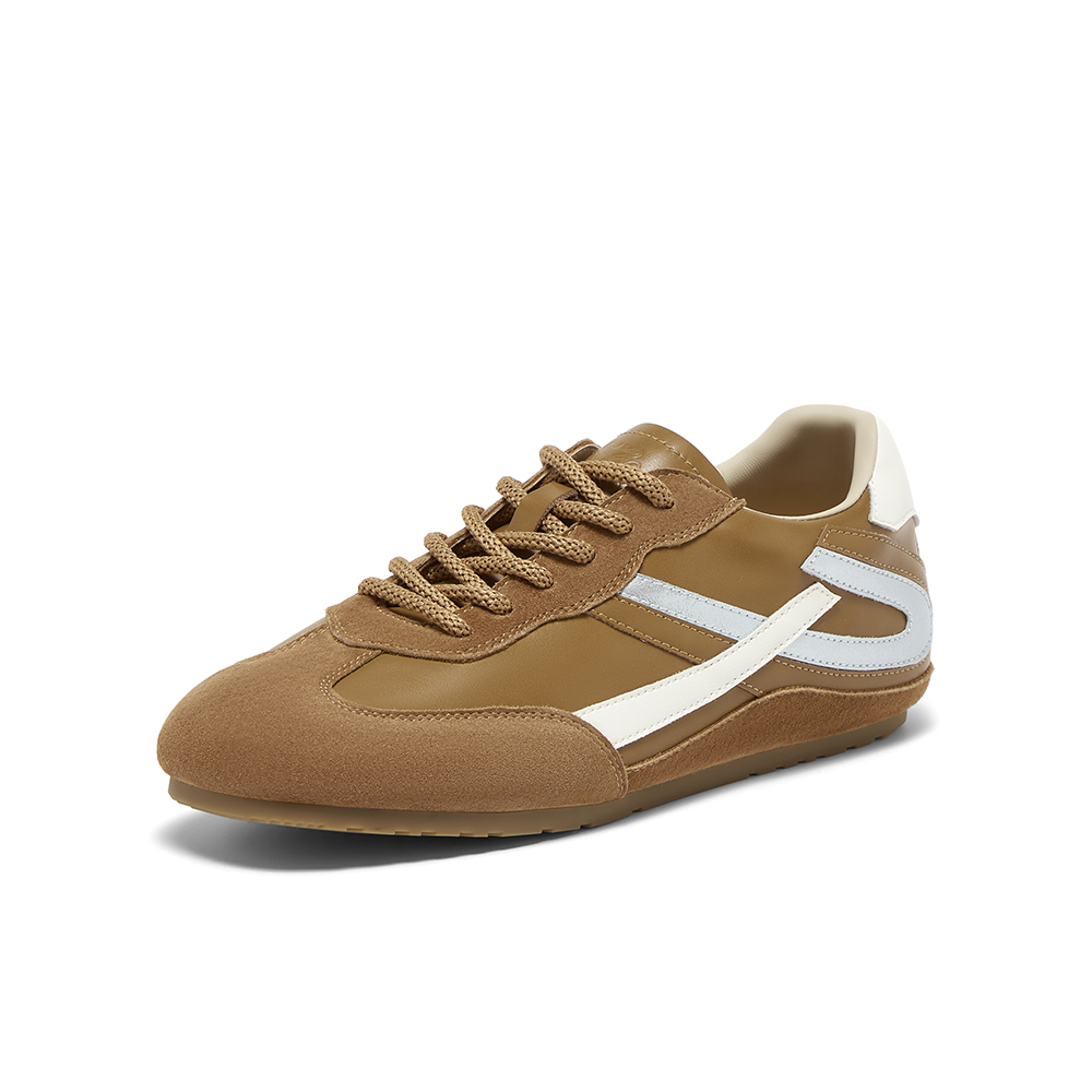 百思图2025秋季新款德训鞋时尚街头潮流运动女休闲鞋M8015CM5