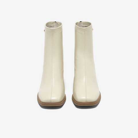 百思图2025冬季新款商场同款时装靴简约通勤粗跟女短靴F2091DD5