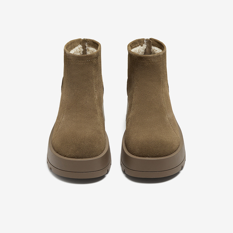 百思图2025冬季新款商场同款雪地靴时尚运动休闲女短靴F5101DD5