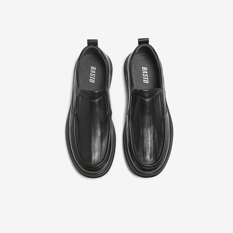 百思图2025秋季新款商场同款乐福鞋时尚简约男休闲皮鞋59761CM5