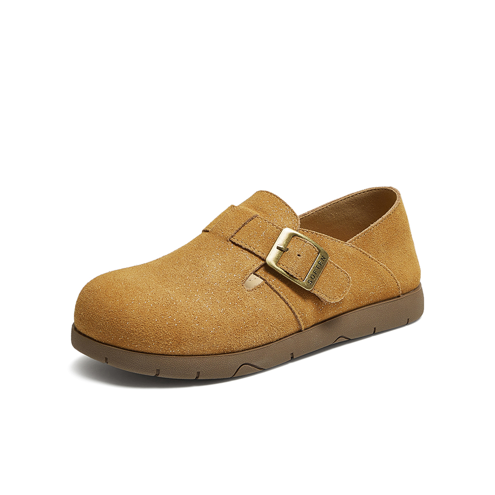 百思图2025秋季新款商场同款勃肯鞋时尚复古女单鞋D3288CM5