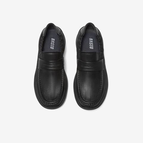 百思图2025秋季新款乐福鞋简约时尚商务通勤男休闲皮鞋59751CM5