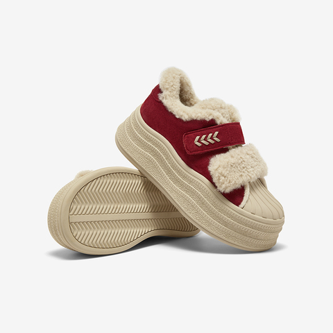 百思图2025冬季新款商场同款毛毛鞋棉鞋时尚运动女休闲鞋E1911DM5