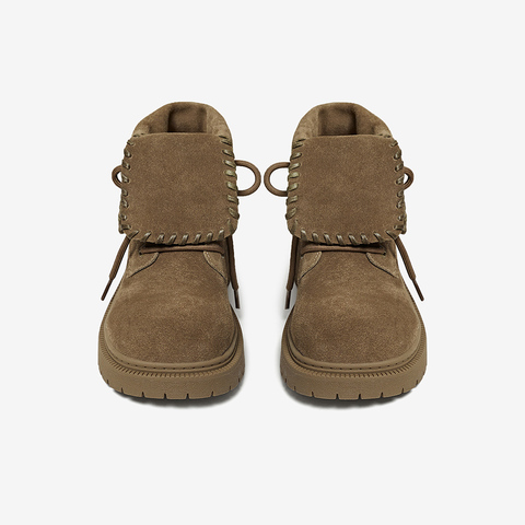 百思图2025冬季新款商场同款工装马丁靴时尚运动女短靴D3722DD5