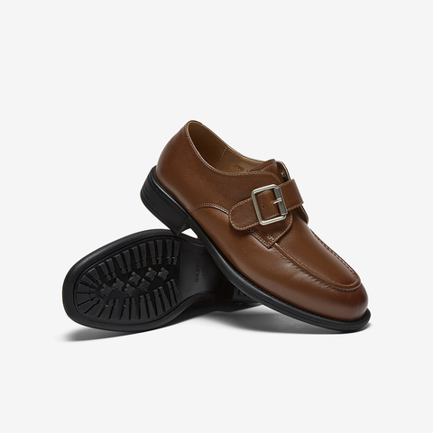 百思图2025秋季新款牛津鞋时尚复古学院风粗跟女单鞋UTP01CM5