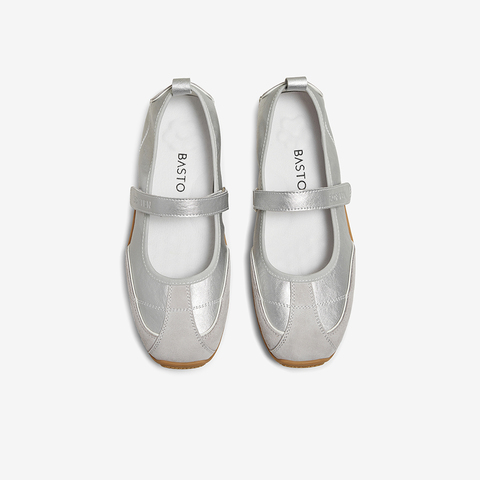 百思图2025秋季新款芭蕾舞鞋时尚简约休闲浅口女单鞋D3369CQ5