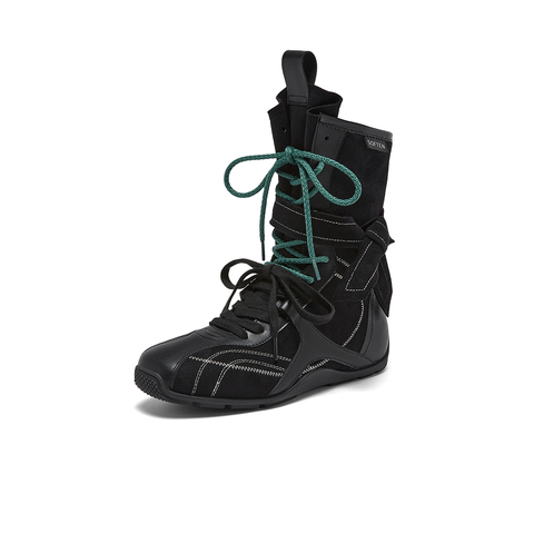 百思图2025冬季新款休闲靴时尚潮流运动女中靴A9101DZ5