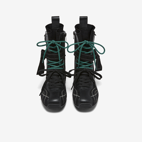 百思图2025冬季新款休闲靴时尚潮流运动女中靴A9101DZ5