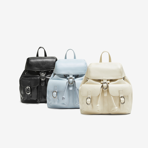 百思图2025夏季新款商场同款双肩背包时尚休闲女包TY033BX5