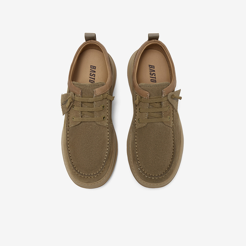 百思图2025秋季新款袋鼠鞋时尚户外运动厚底男休闲鞋L3396CM5