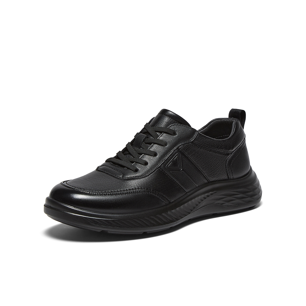 百思图2025秋季新款简约时尚户外运动厚底男休闲鞋92101CM5