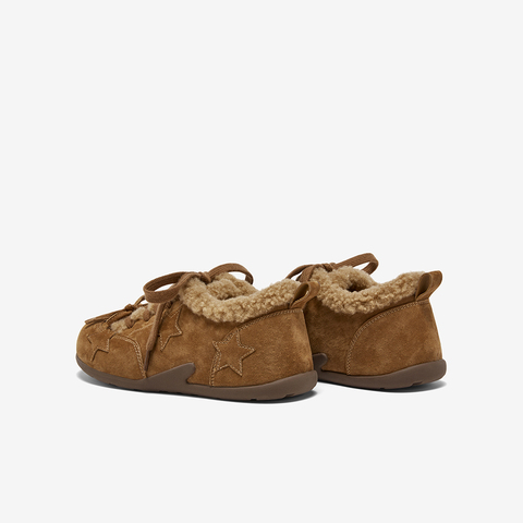 百思图2025冬季新款德训鞋时尚复古休闲运动加绒女鞋A2507DM5