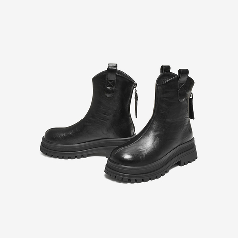 百思图2025冬季新款商场同款时装靴时尚简约女中靴BV011DZ5