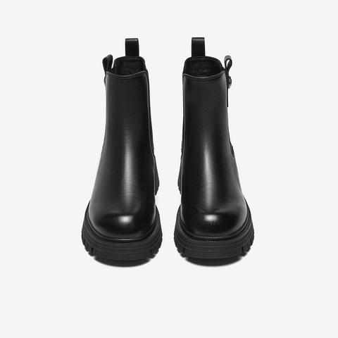 百思图2025冬季新款商场同款切尔西靴时尚潮流女短靴ULW04DD5