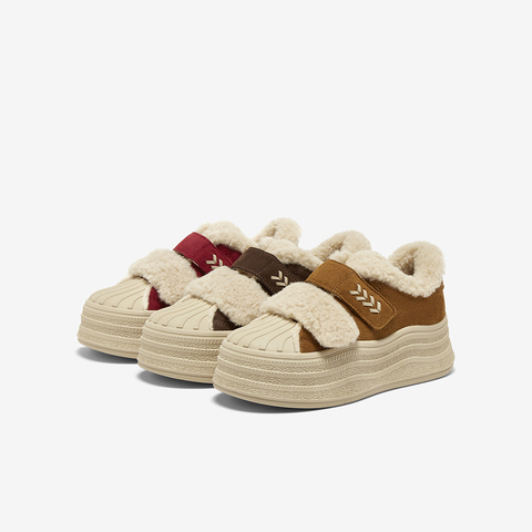 百思图2025冬季新款商场同款毛毛鞋棉鞋时尚运动女休闲鞋E1911DM5