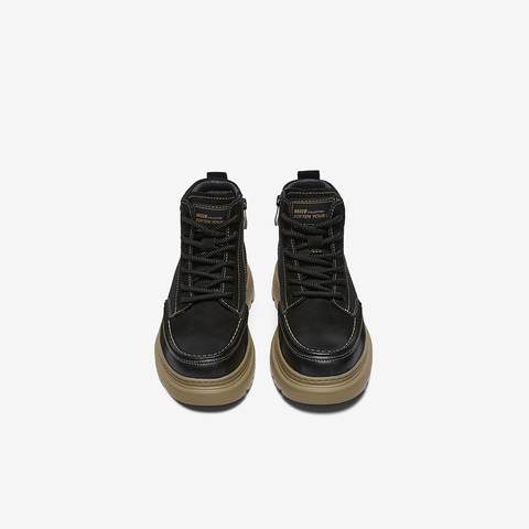 百思图2025冬季新款商场同款工装马丁靴时尚户外男短靴W9025DD5