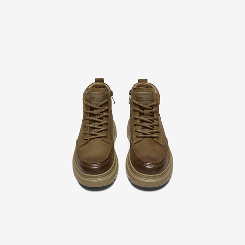 百思图2025冬季新款商场同款工装马丁靴时尚户外男短靴W9025DD5