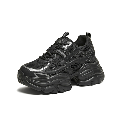 百思图2025冬季新款商场同款老爹鞋时尚运动女休闲鞋B8161DD5