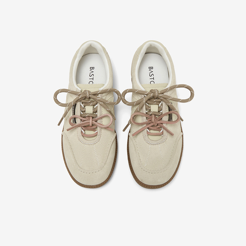 百思图2025秋季新款德训鞋时尚复古街头运动女休闲鞋UEZ14CM5