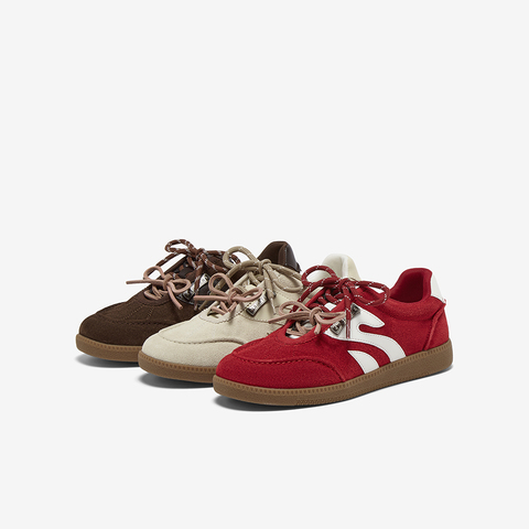 百思图2025秋季新款德训鞋时尚复古街头运动女休闲鞋UEZ14CM5