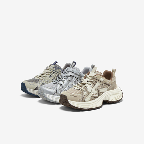 百思图2025秋季新款老爹鞋潮流街头运动厚底增高女休闲鞋D5916CM5