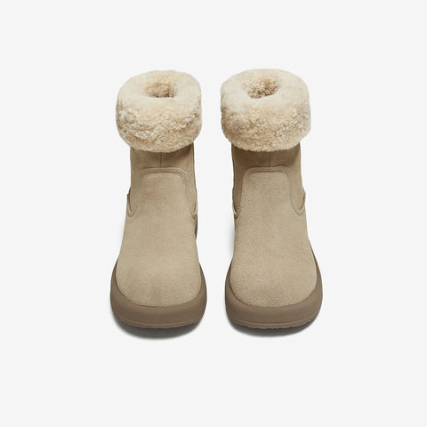 百思图2025冬季新款雪地靴时尚潮流户外休闲运动女短靴W9319DD5