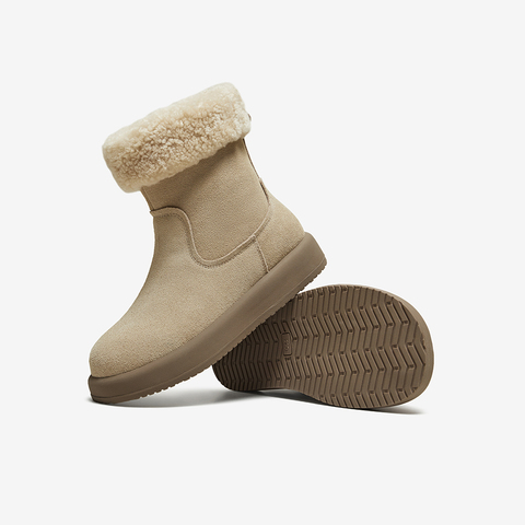 百思图2025冬季新款雪地靴时尚潮流户外休闲运动女短靴W9319DD5