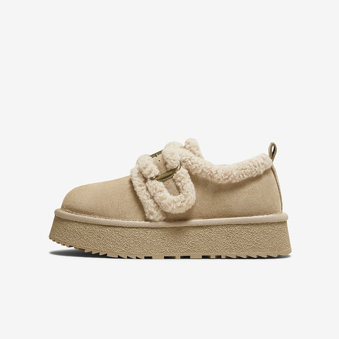 百思图2025冬季新款商场同款毛毛鞋棉鞋加绒女休闲鞋L0028DM5