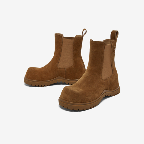 百思图2025冬季新款商场同款切尔西靴时尚潮流女中靴W0592DZ5