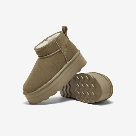 百思图2025冬季新款雪地靴时尚简约户外休闲女短靴N8095DD5