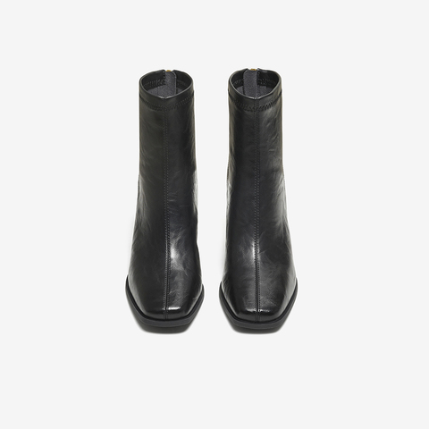 百思图2025冬季新款商场同款时装靴时尚通勤粗跟女短靴F5217DD5