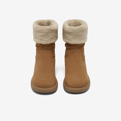 百思图2025冬季新款雪地靴时尚潮流户外休闲女短靴D3592DD5