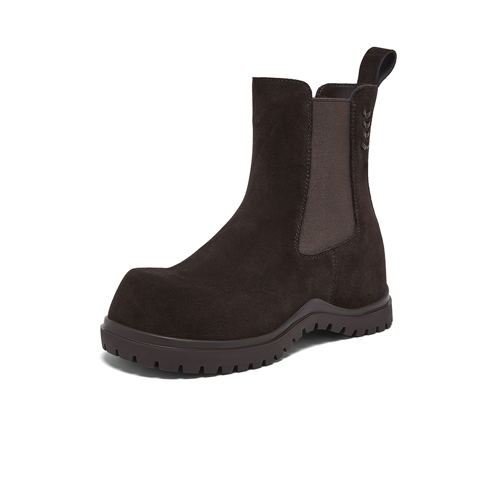 百思图2025冬季新款商场同款切尔西靴时尚潮流女中靴W0592DZ5