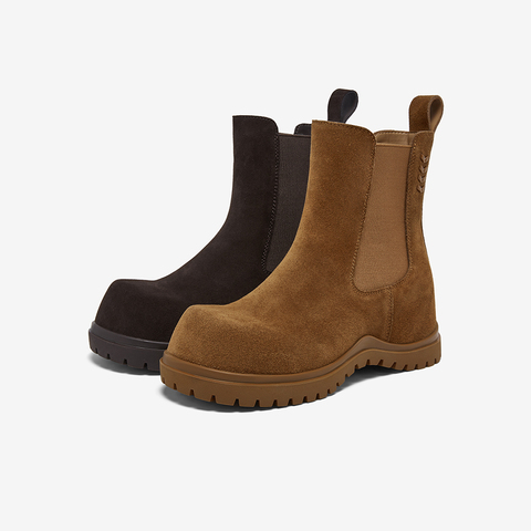 百思图2025冬季新款商场同款切尔西靴时尚潮流女中靴W0592DZ5