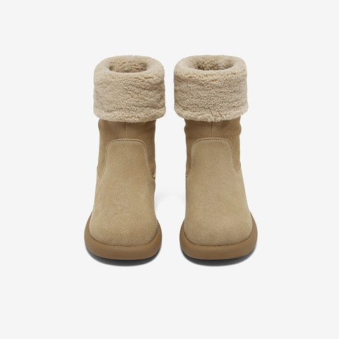 百思图2025冬季新款雪地靴时尚潮流户外休闲女短靴D3592DD5