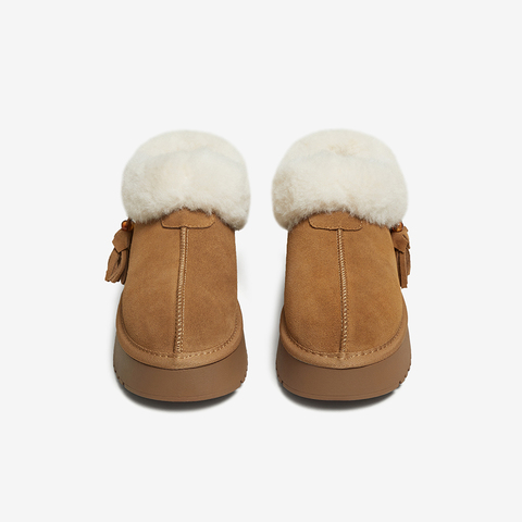 百思图2025冬季新款雪地靴时尚潮流加绒保暖女短靴W0728DD5