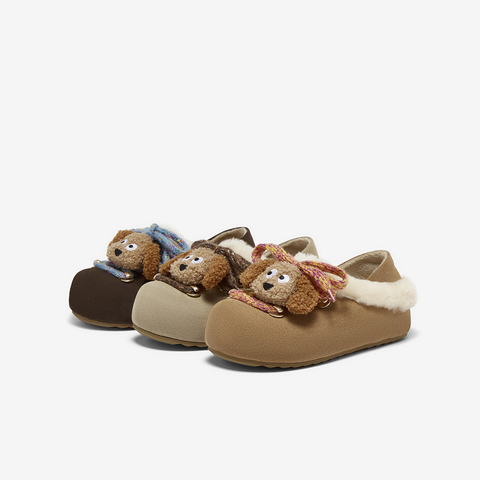 百思图2025冬季新款商场同款勃肯鞋复古加绒保暖女单鞋6710DM5