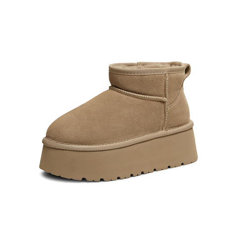 百思图2025冬季新款商场同款雪地靴时尚休闲女短靴L8228DD5