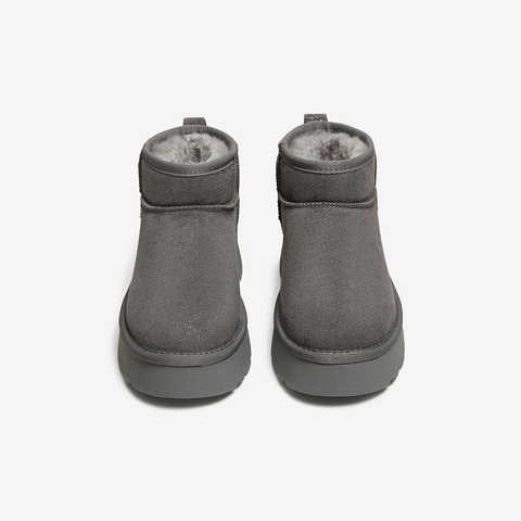 百思图2025冬季新款雪地靴简约户外运动休闲女短靴L2081DD5