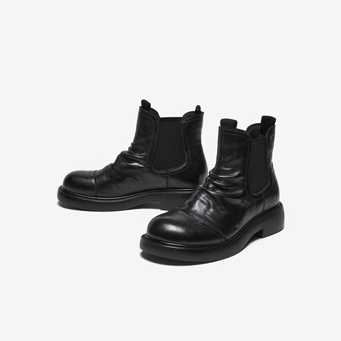 百思图2025冬季新款商场同款切尔西靴简约时尚女短靴CV262DD5