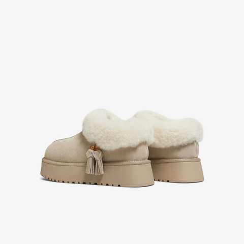 百思图2025冬季新款雪地靴时尚潮流加绒保暖女短靴W0728DD5