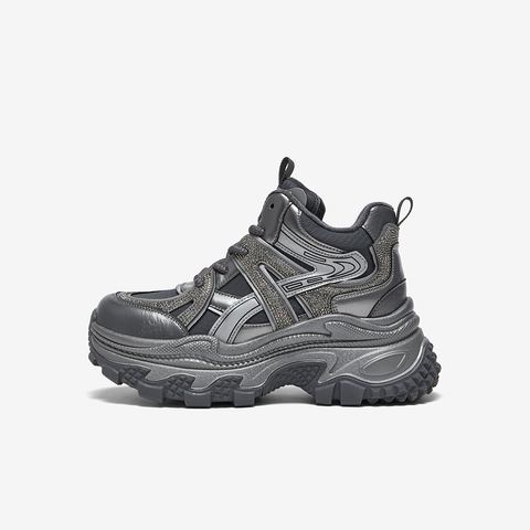 百思图2025冬季新款商场同款老爹鞋时尚运动增高女休闲鞋B1119DD5