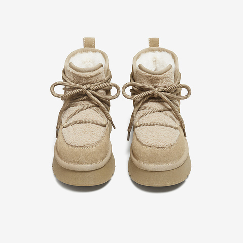 百思图2025冬季新款雪地靴时尚潮流户外休闲女短靴L8728DD5