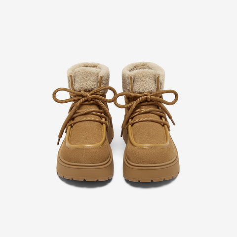 百思图2025冬季新款商场同款雪地靴时尚休闲女短靴L1828DD5