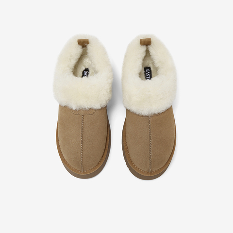 百思图2025冬季新款雪地靴时尚简约户外休闲厚底女短靴N8131DD5