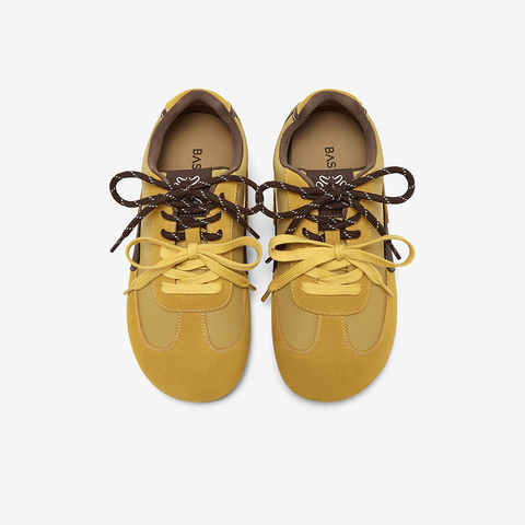 百思图2025秋季新款德训鞋时尚复古户外女休闲运动鞋A6650CM5