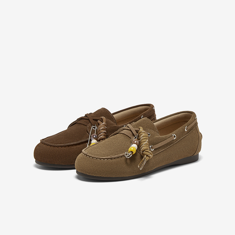 百思图2025秋季新款乐福鞋时尚简约潮流复古女单鞋D3506CA5