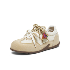 百思图2025秋季新款德训鞋时尚复古户外运动女休闲鞋A2565CM5